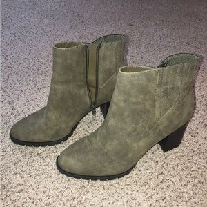 Stylish Olive Ankle Boots